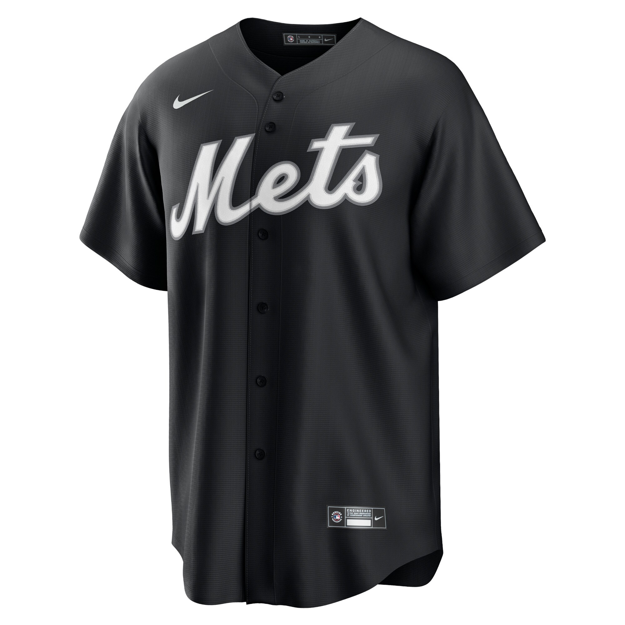 Alternative view of New York Mets Official Replica Jersey - Black/white