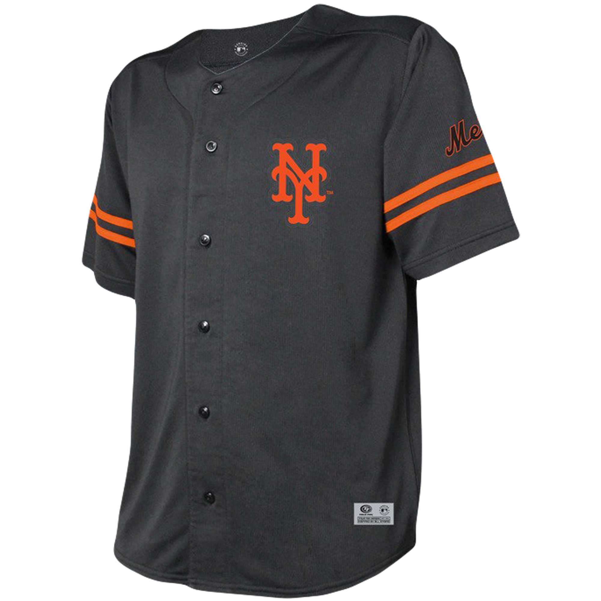 Alternative view of New York Mets Stitches Team Fashion Jersey – Black
