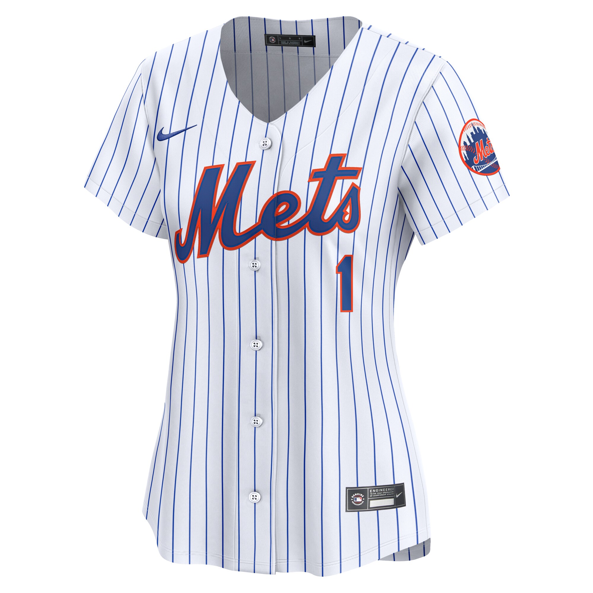 Alternative view of New York Mets Women's #1 Mom Home Limited Jersey - White