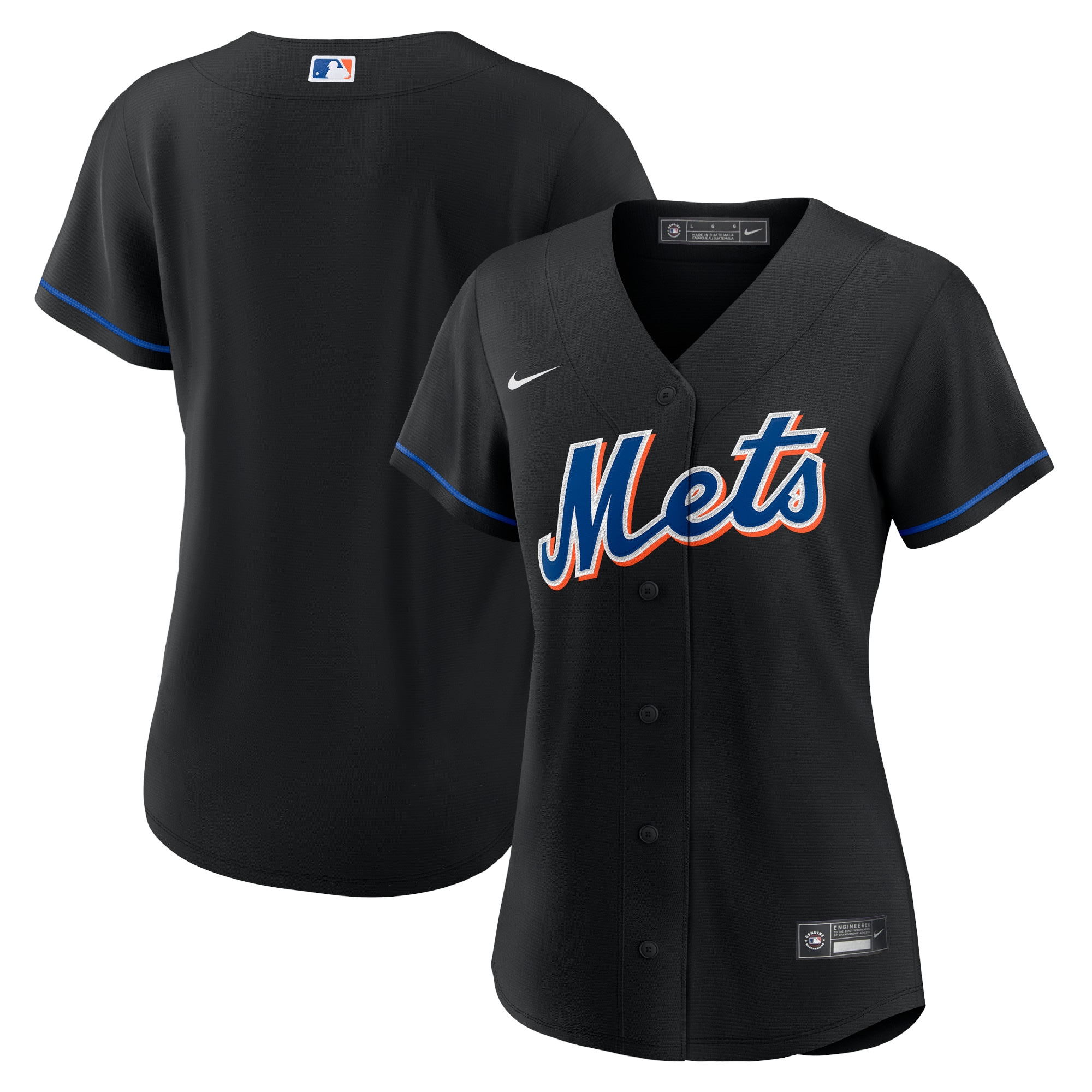 New York Mets Women’s 2022 Alternate Replica Team Jersey – Black