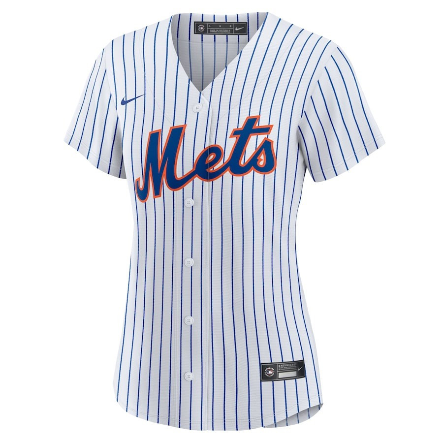 Alternative view of New York Mets Women's Home Blank Jersey - White 