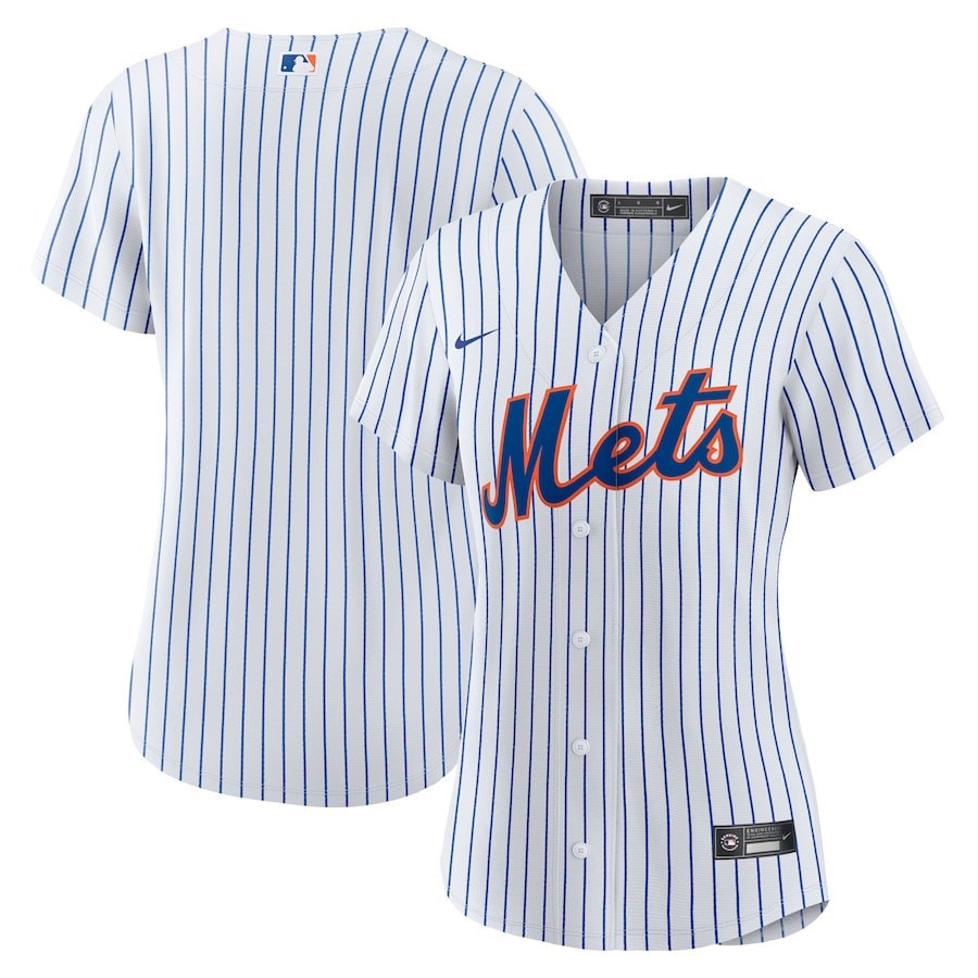 New York Mets Women's Home Blank Jersey - White 