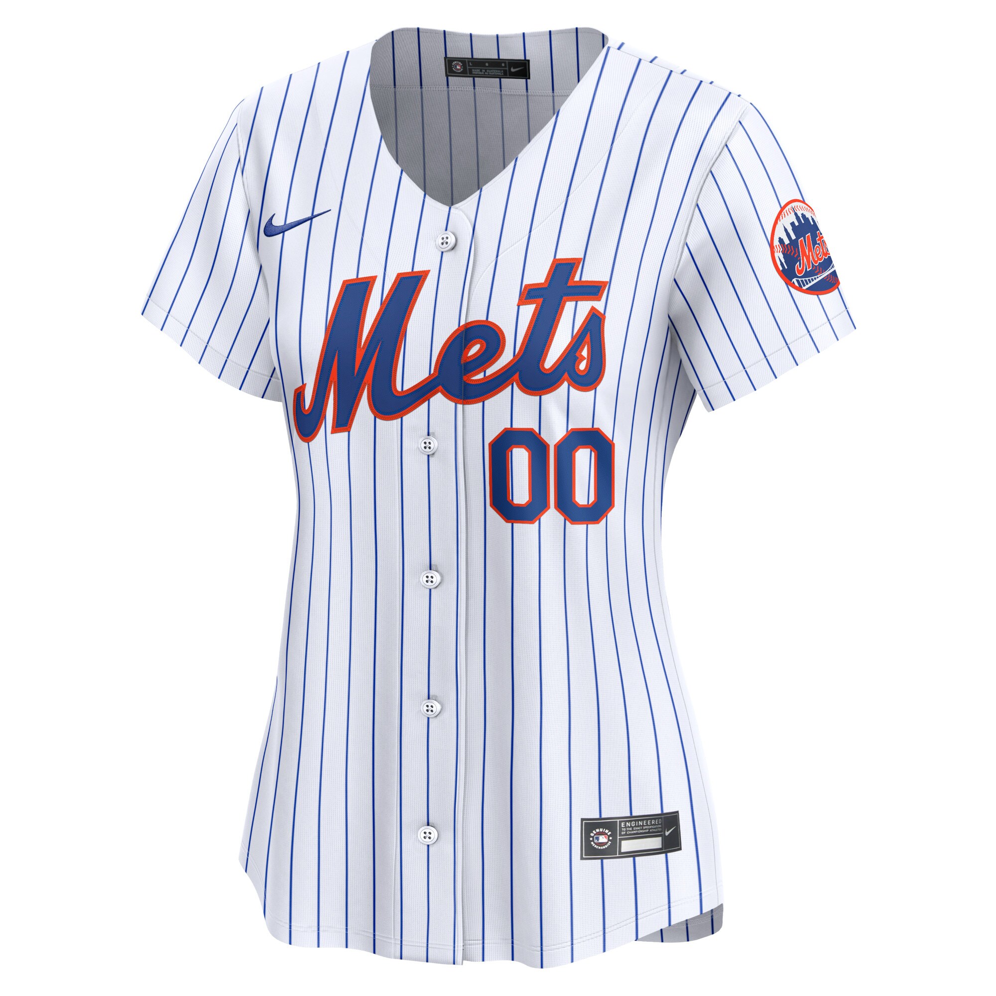 Alternative view of New York Mets Women's Home Limited Custom Jersey - White