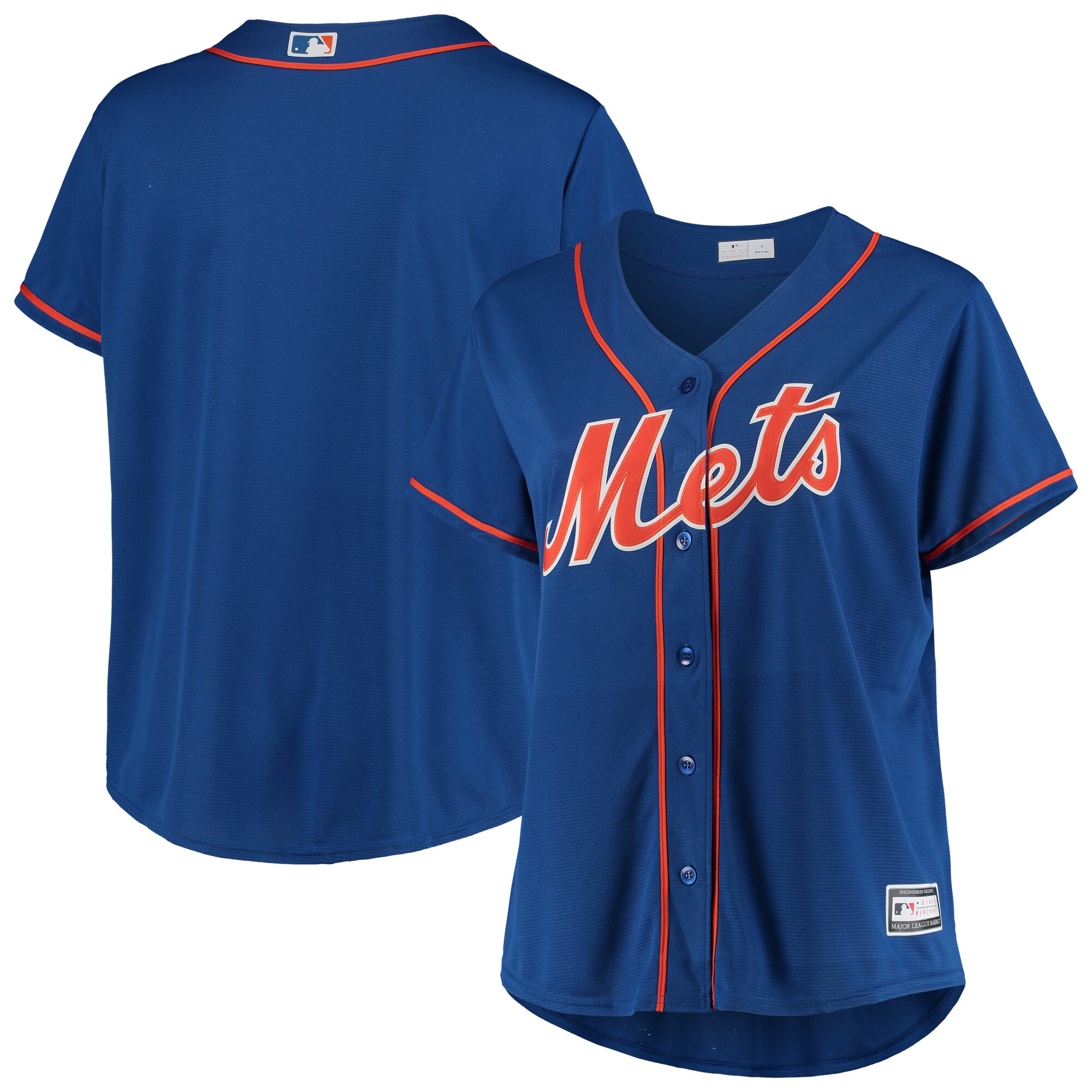 New York Mets Women’s Plus Size Alternate Replica Team Jersey – Royal