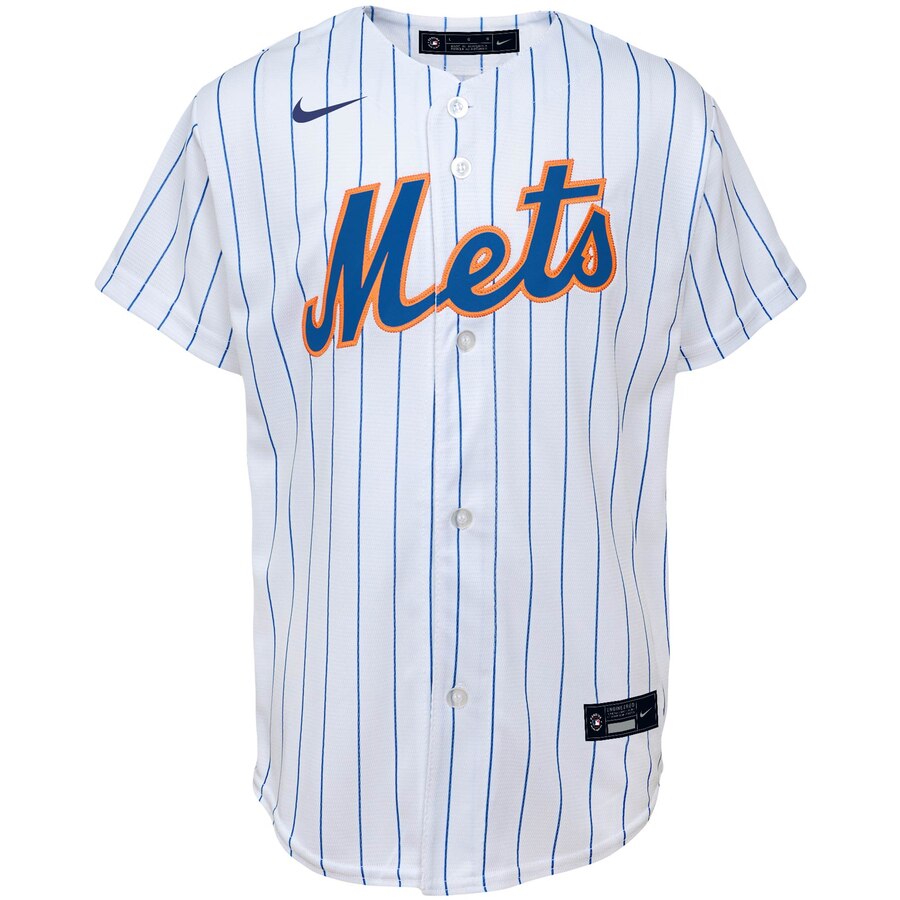 Alternative view of New York Mets Youth Home 2020 Replica Team Jersey - White