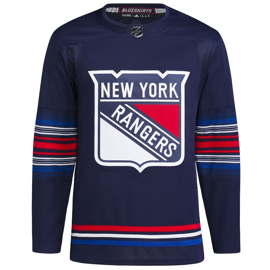 Alternative view of New York Rangers Alternate Primegreen Custom Men Jersey - Navy - JS608 