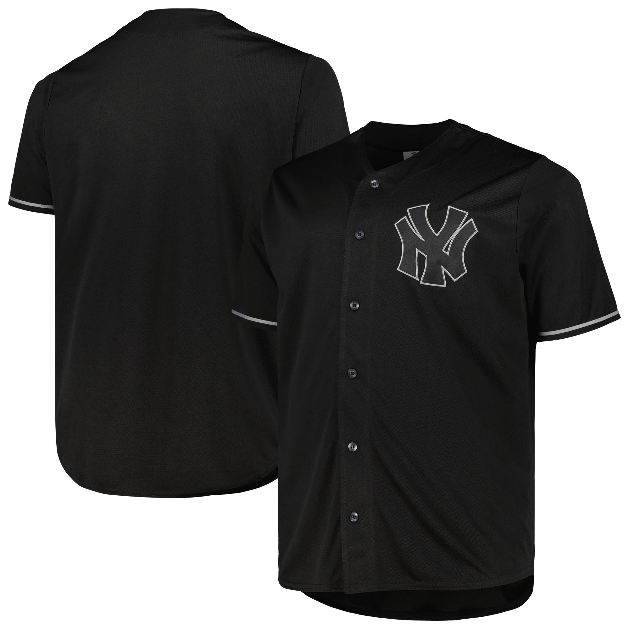 New York Yankees Big & Tall Pop Fashion Jersey - Black/gray