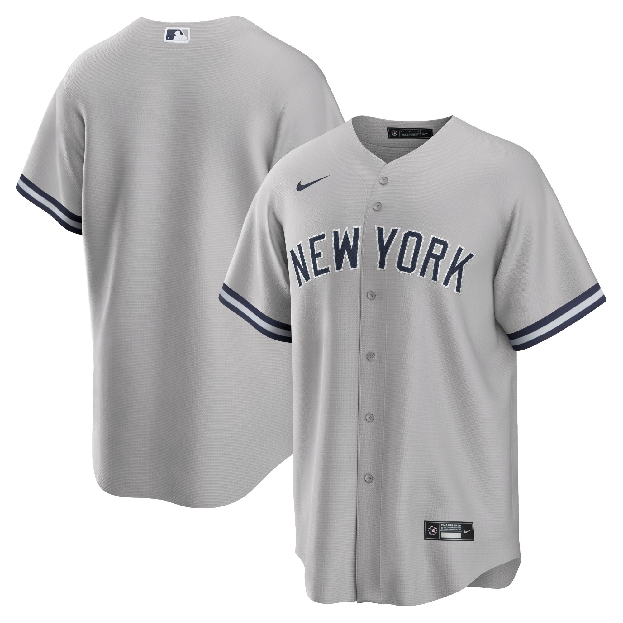 New York Yankees Big & Tall Road Replica Team Jersey - Gray