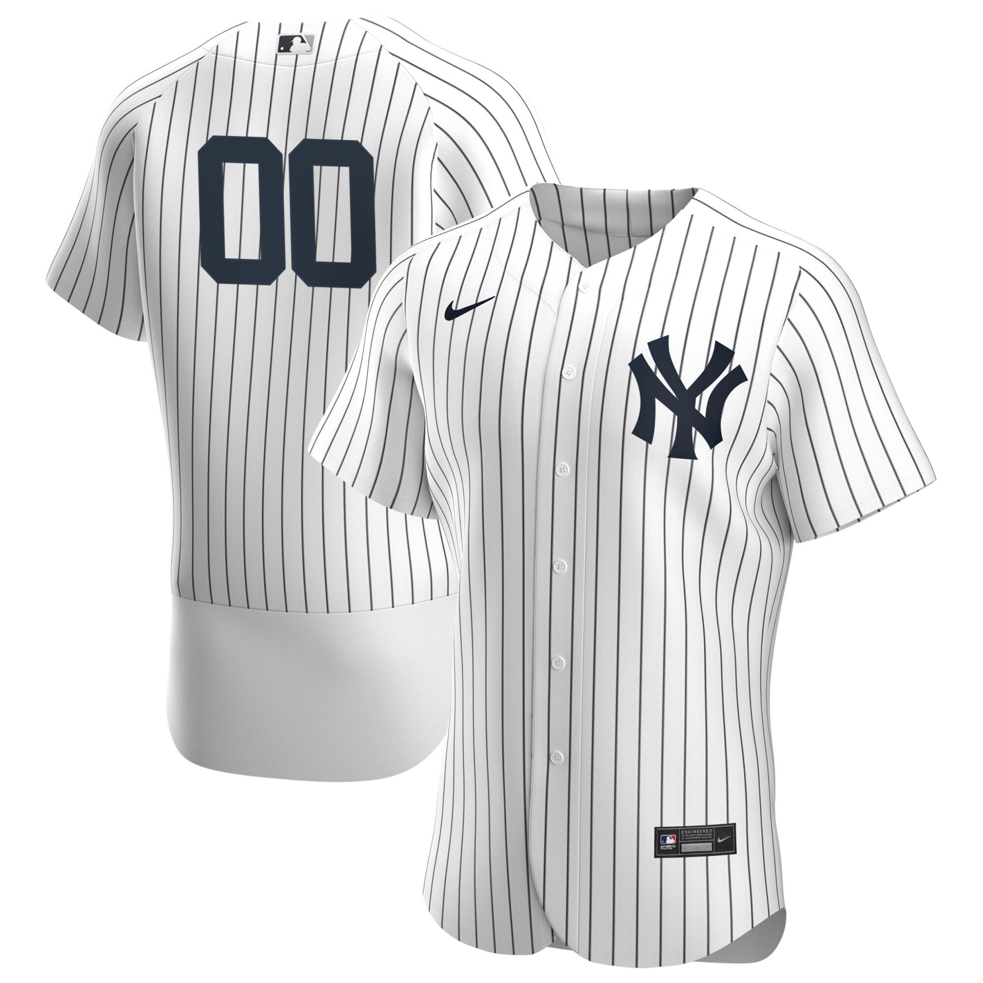Alternative view of New York Yankees Home Pick-a-player Retired Roster Authentic Jersey – White