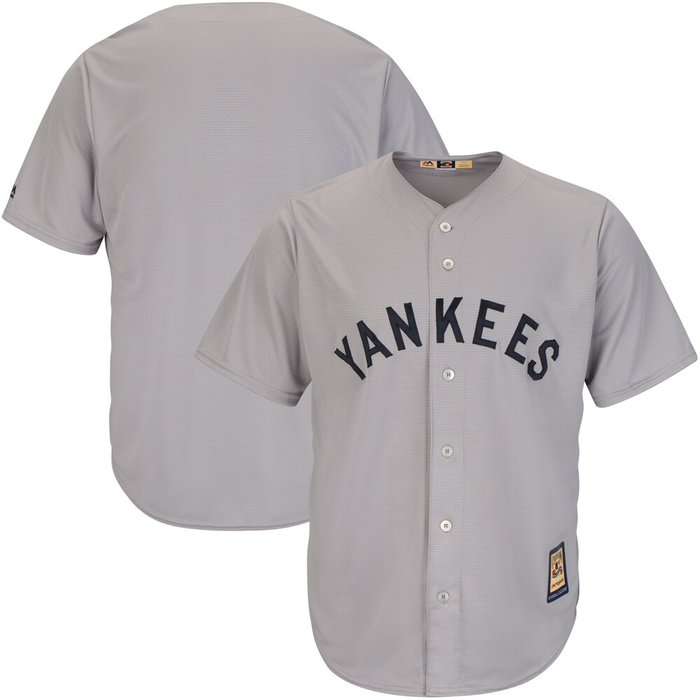 New York Yankees Majestic Big & Tall Cooperstown Cool Base Jersey - Gray