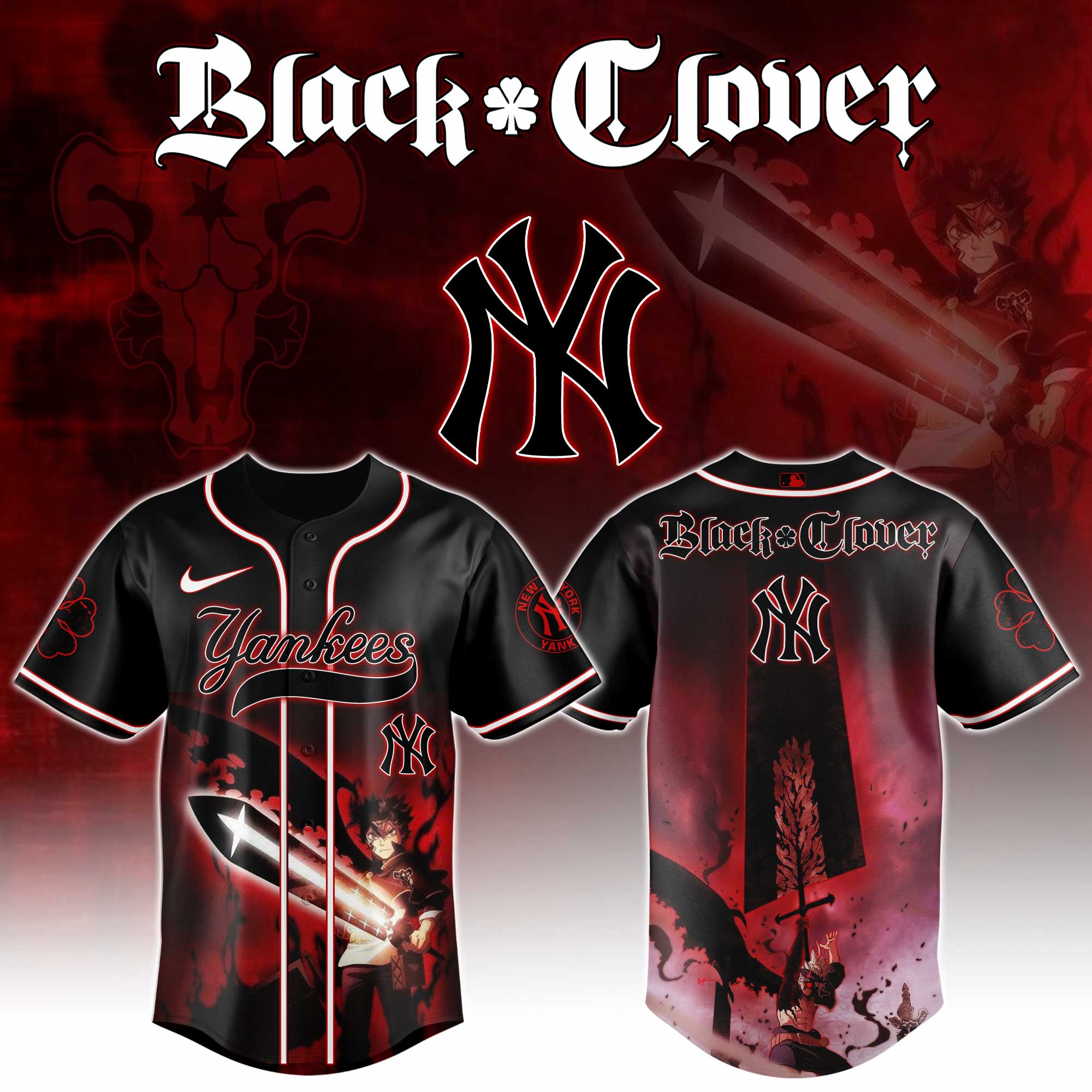 New York Yankees Mlb X Black Clover Custom Baseball Jersey