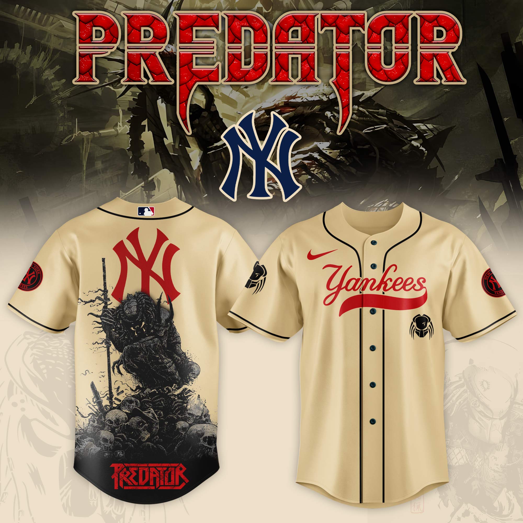 New York Yankees Mlb X Predator Custom Baseball Jersey