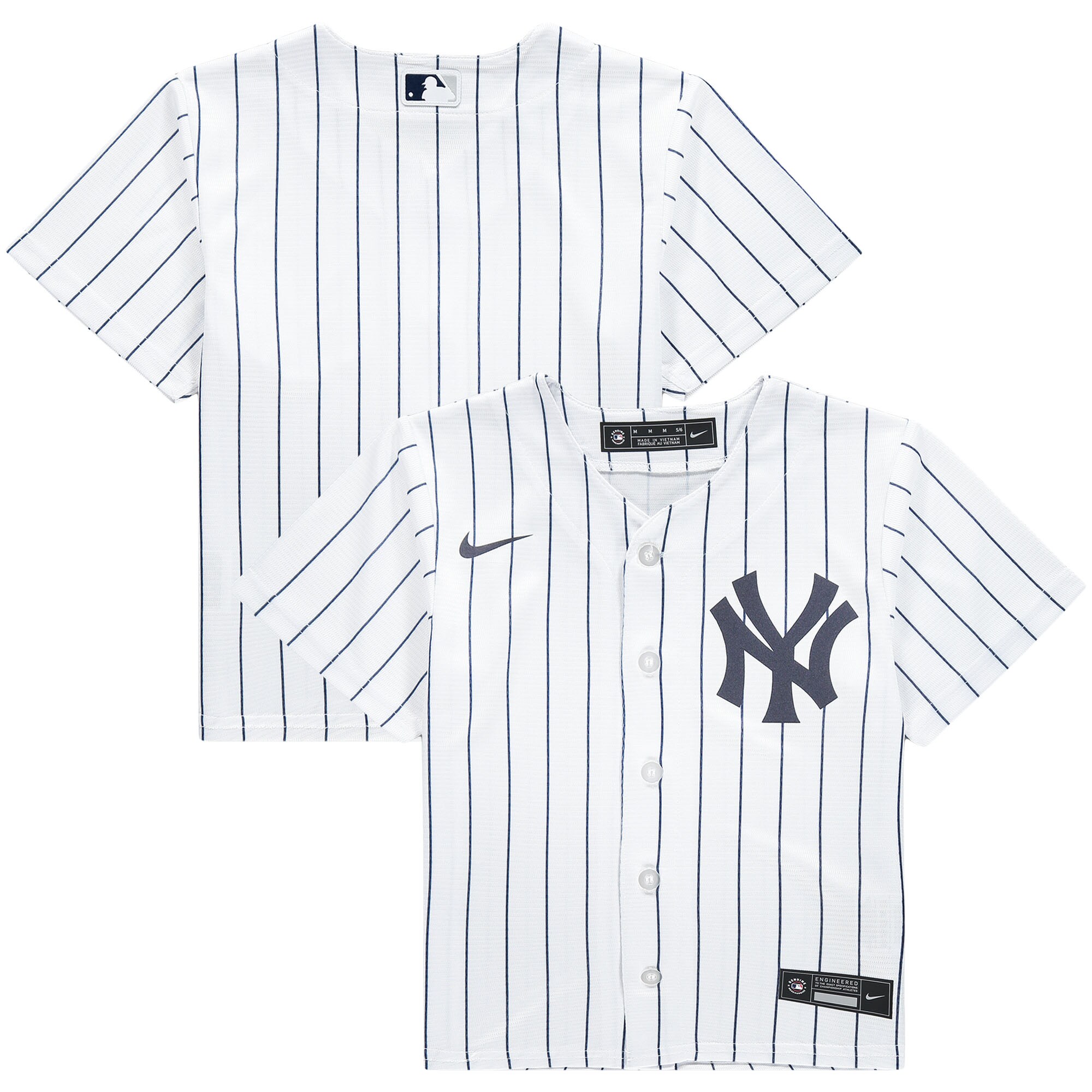 Alternative view of New York Yankees Preschool Home Replica Team Jersey - White