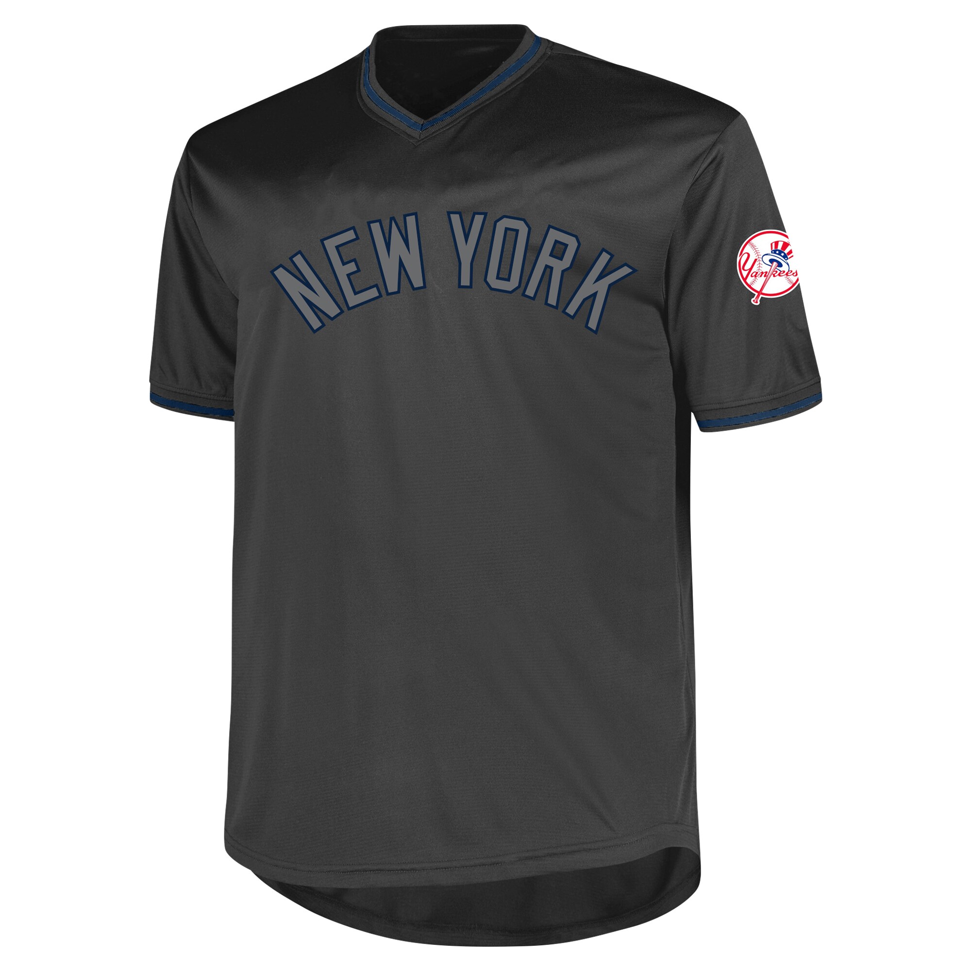 Alternative view of New York Yankees Profile Big & Tall Pop Fashion Jersey - Charcoal