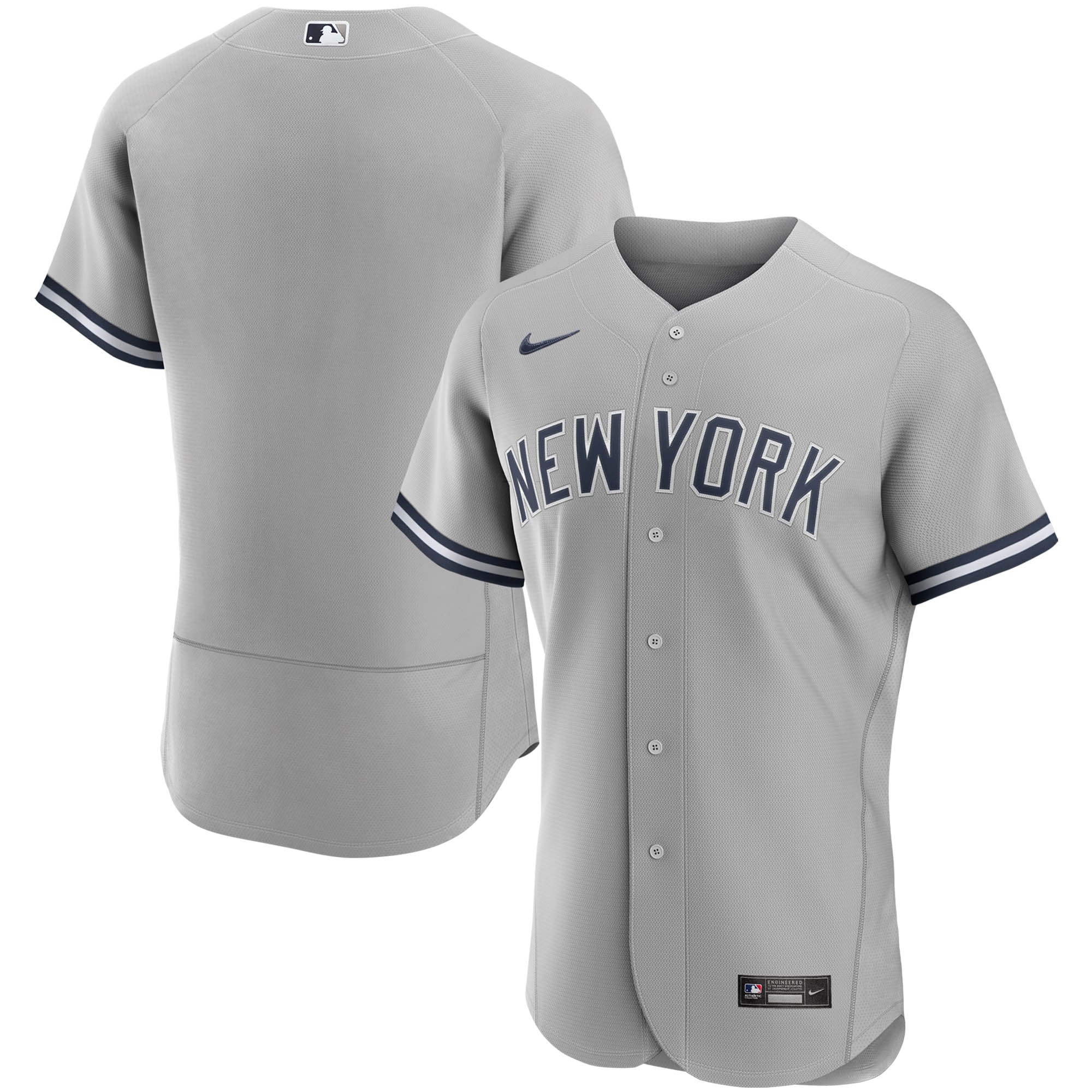 New York Yankees Road Authentic Team Jersey – Gray