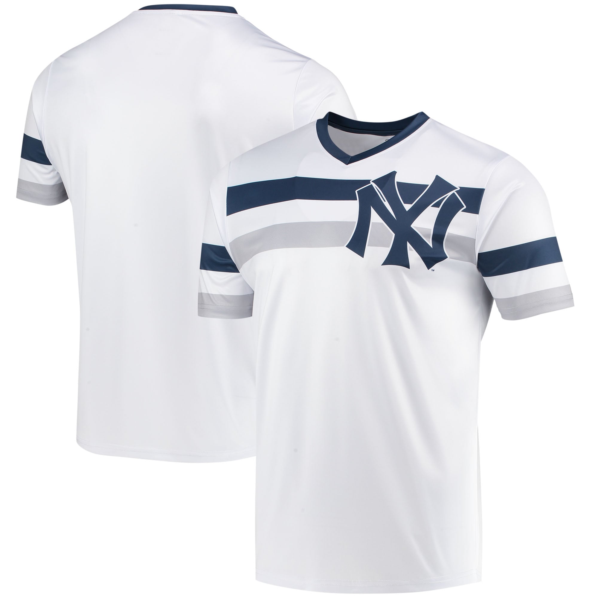 New York Yankees Stitches Cooperstown Collection V-neck Jersey - White
