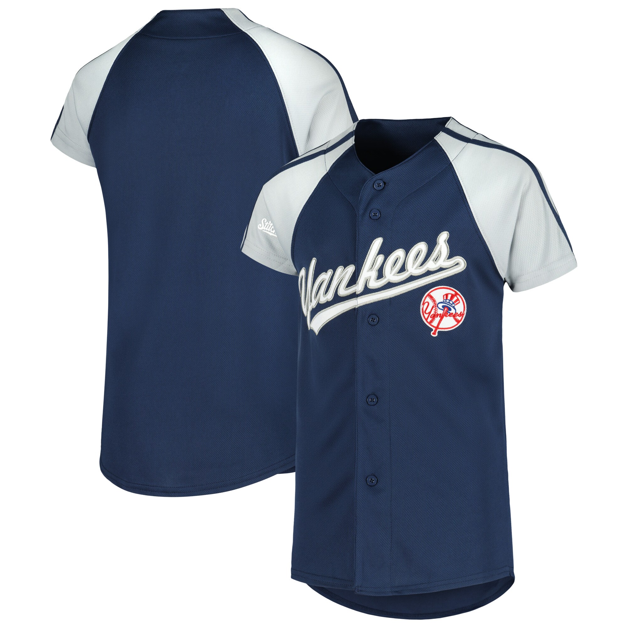 Alternative view of New York Yankees Stitches Youth Team Jersey - Navy/gray