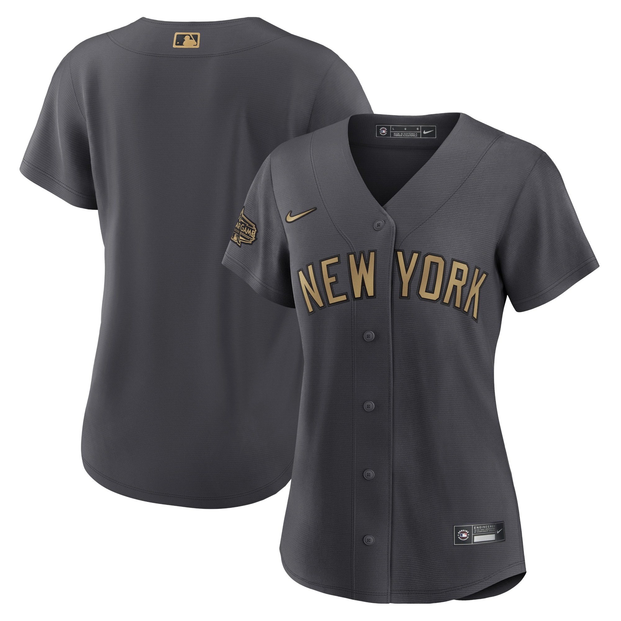 New York Yankees Women's 2022 Mlb All-star Game Replica Blank Jersey - Charcoal