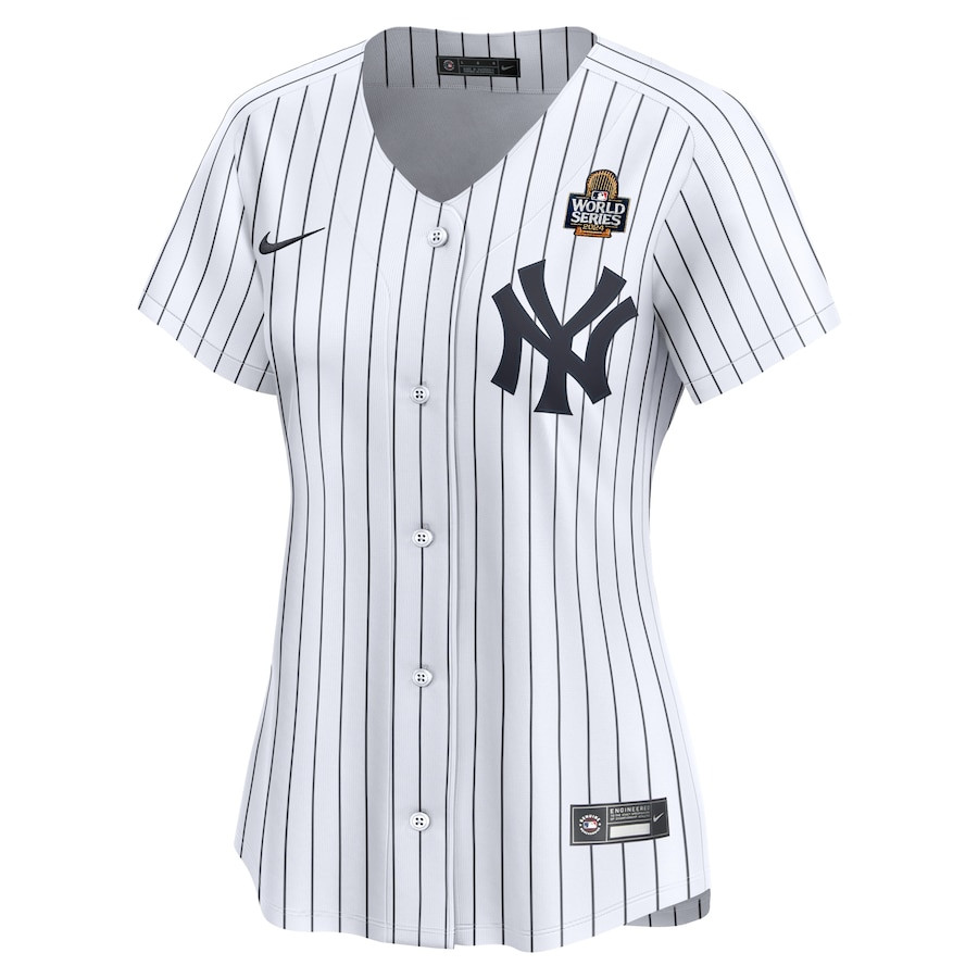 Alternative view of New York Yankees Women's 2024 World Series Home Custom Limited Jersey - White 