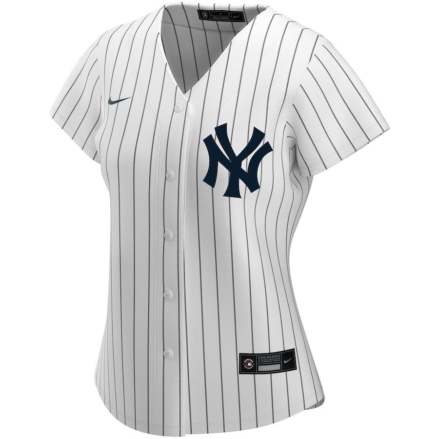 Alternative view of New York Yankees Women's Home Custom Jersey - White 