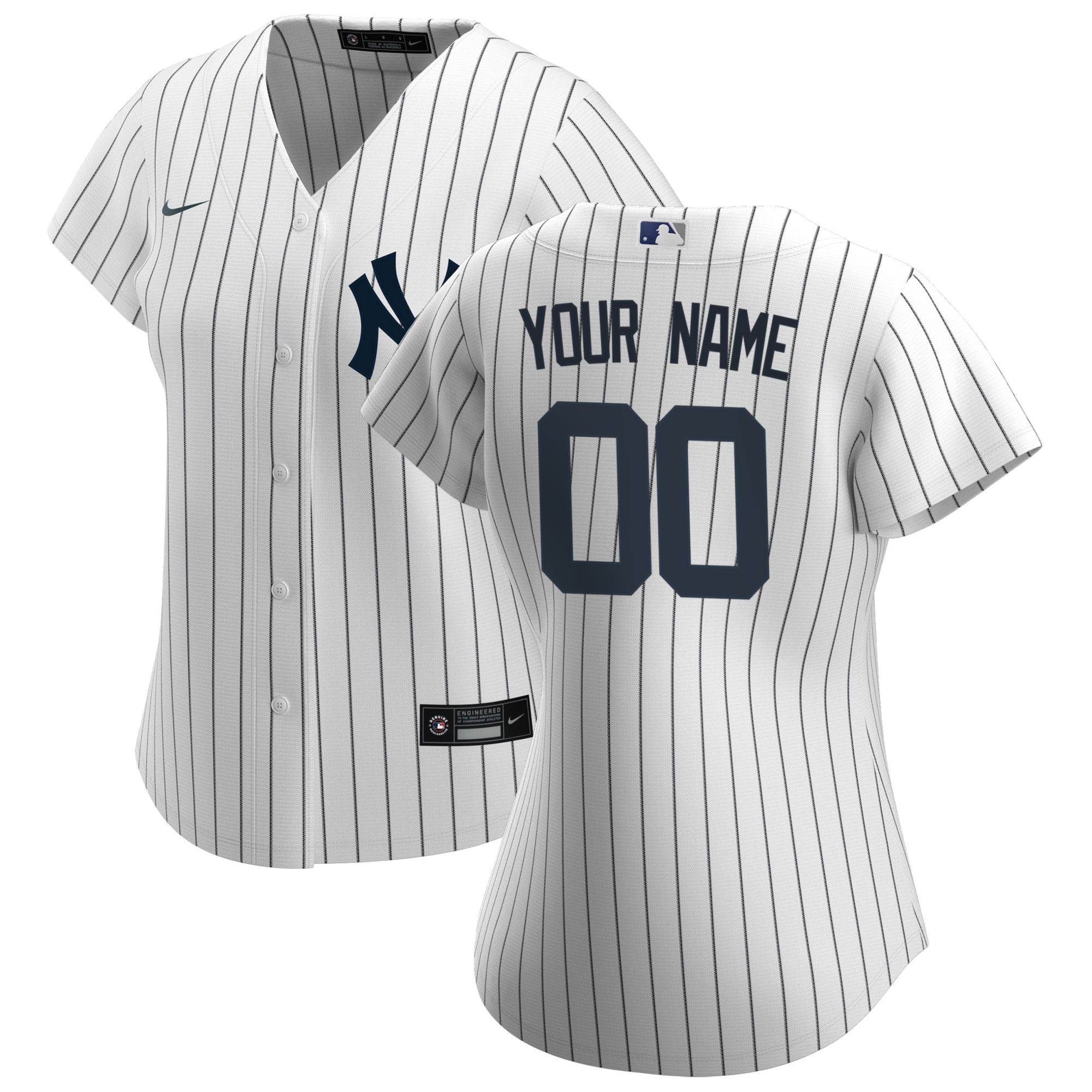 New York Yankees Women's Home Replica Custom Jersey - White