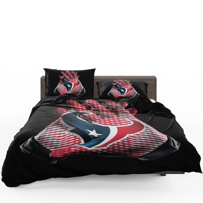 Nfl Houston Texans Football Logo Hands Bedding Set - Custom Bedding Set