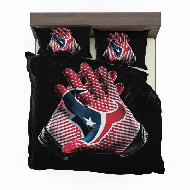 Alternative view of Nfl Houston Texans Football Logo Hands Bedding Set - Custom Bedding Set