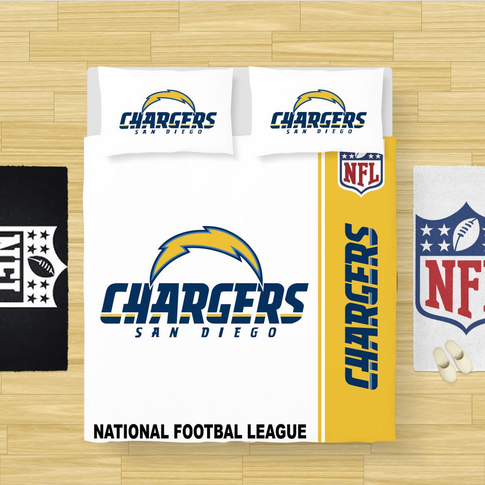 Alternative view of NFL Los Angeles Chargers Bedding Comforter Set - Custom Bedding Set