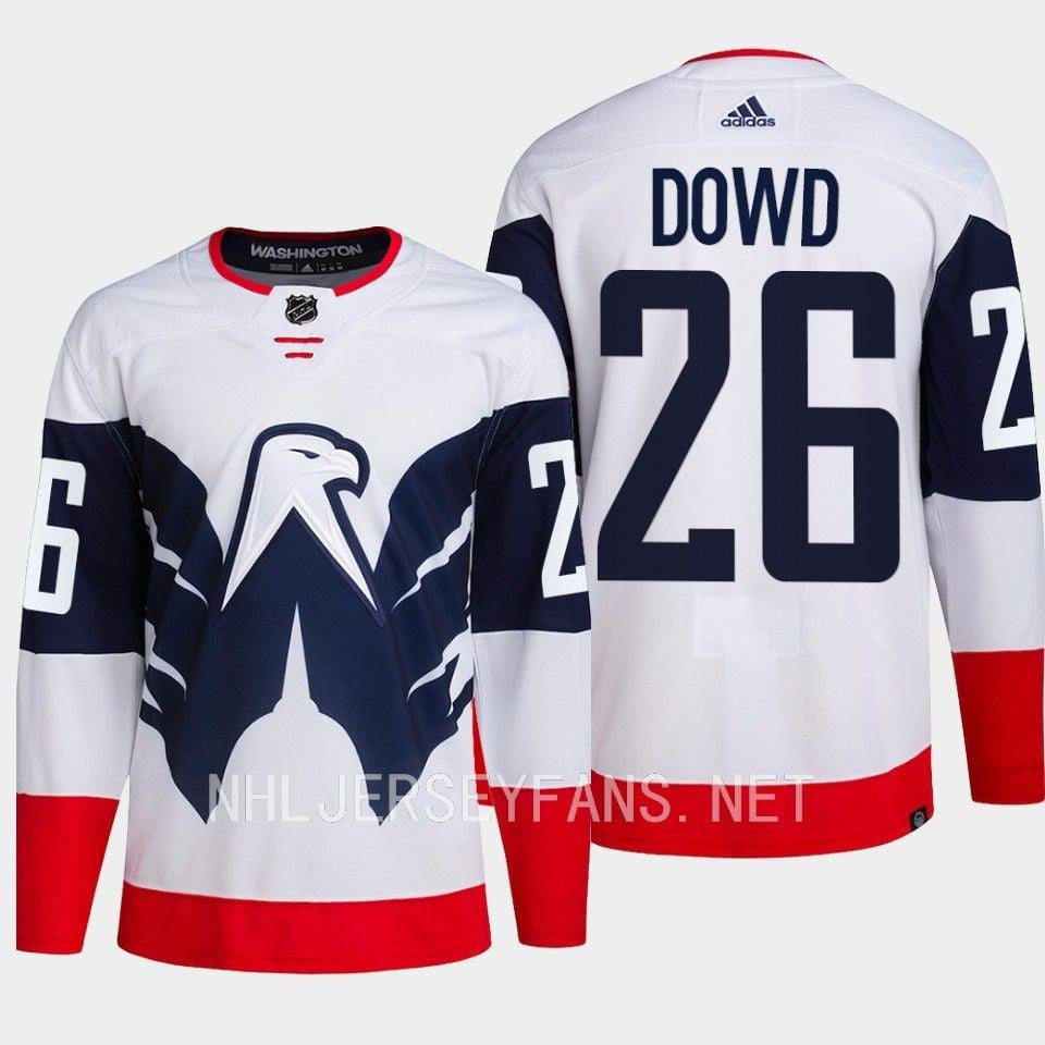 Nic Dowd 26 Washington Capitals 2023 Jersey Stadium White Primegreen - JS862 