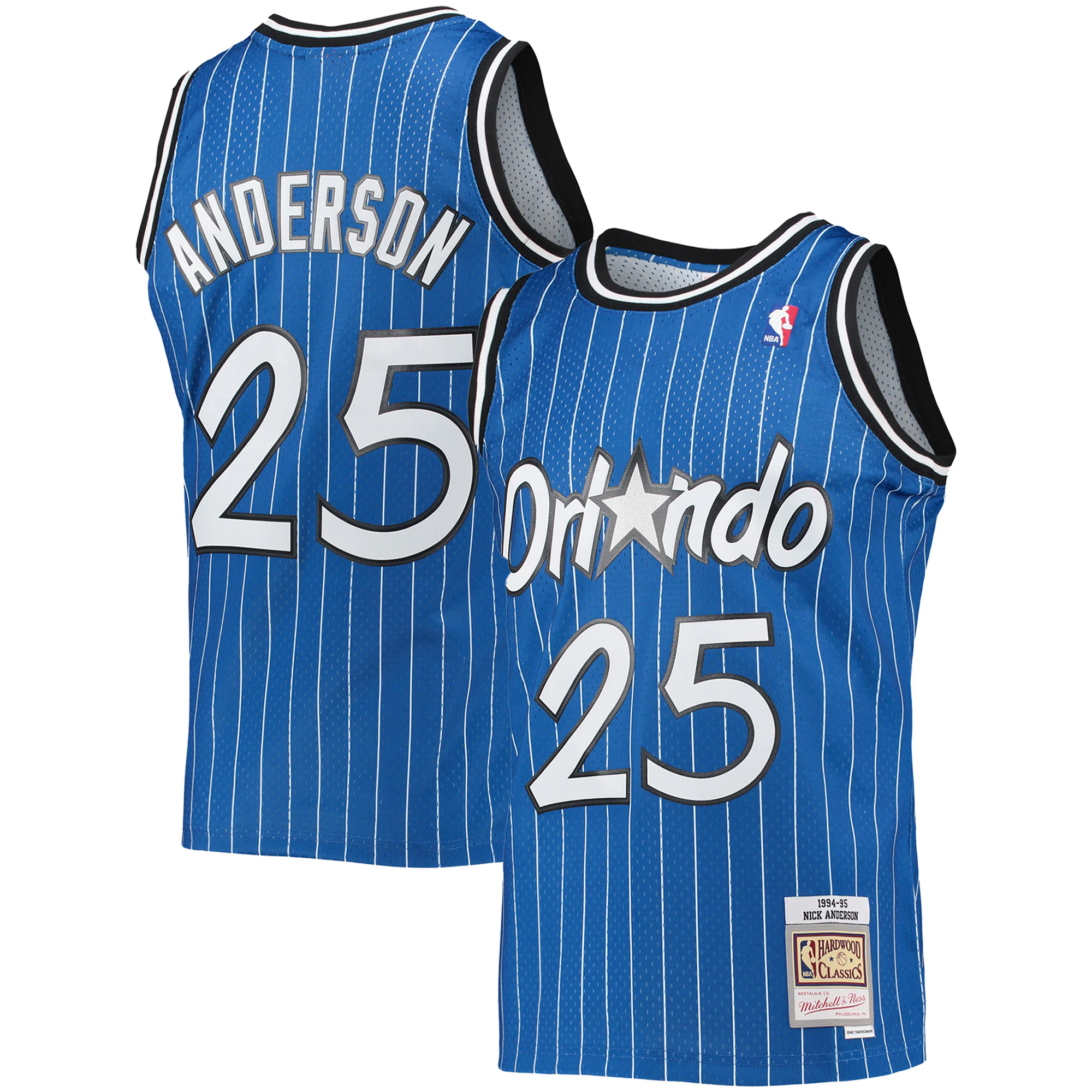 Nick Anderson Orlando Magic Mitchell & Ness 1994-95 Hardwood Classics Swingman Jersey - Blue