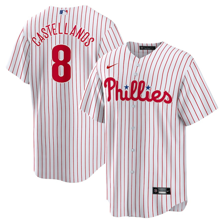 Nick Castellanos 8 Philadelphia Phillies Men Jersey - White 