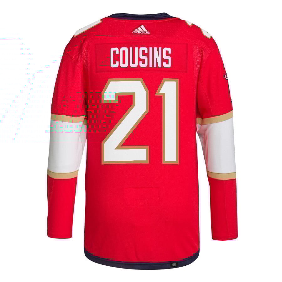 Alternative view of Nick Cousins 21 Florida Panthers 2024 STANLEY CUP Final Home Breakaway Jersey - Men, Red - JS401 