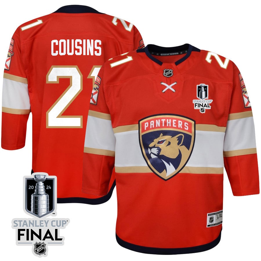 Nick Cousins 21 Florida Panthers 2024 STANLEY CUP Final Youth Home Breakaway Jersey - Red - JS134 