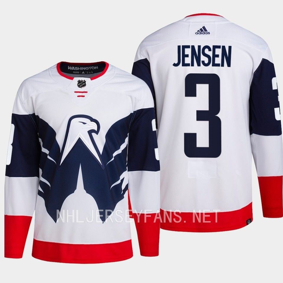 Nick Jensen 3 Washington Capitals 2023 Jersey Stadium White Primegreen - JS139 
