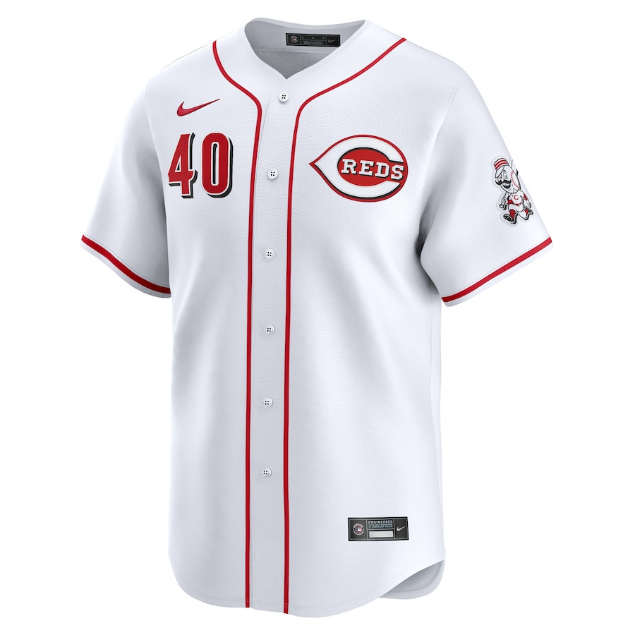 Alternative view of Nick Lodolo 40 Cincinnati Reds Home Limited Men Jersey - White