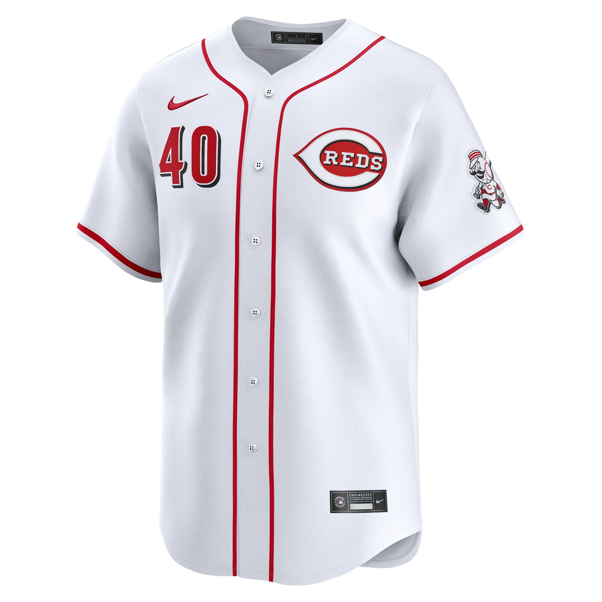 Alternative view of Nick Lodolo Cincinnati Reds Home Limited Player Jersey - White