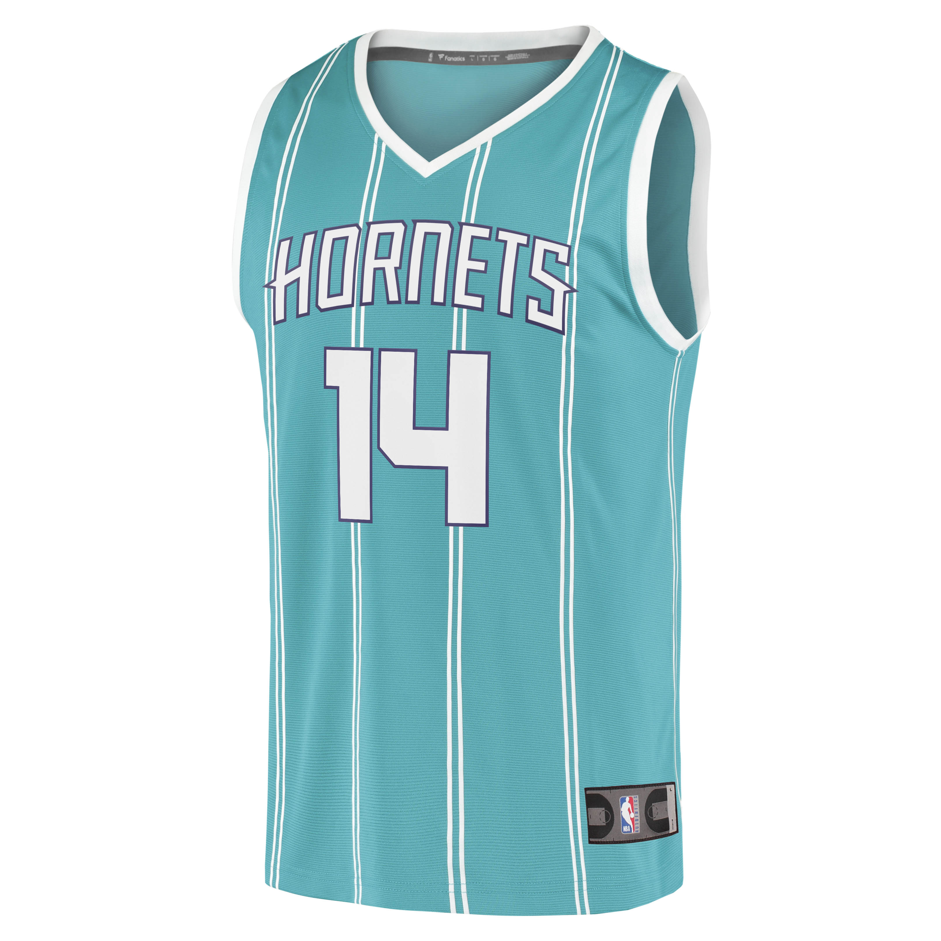 Alternative view of Nick Richards Charlotte Hornets Fanatics Youth 2020/21 Fast Break Replica Jersey - Icon Edition - Teal