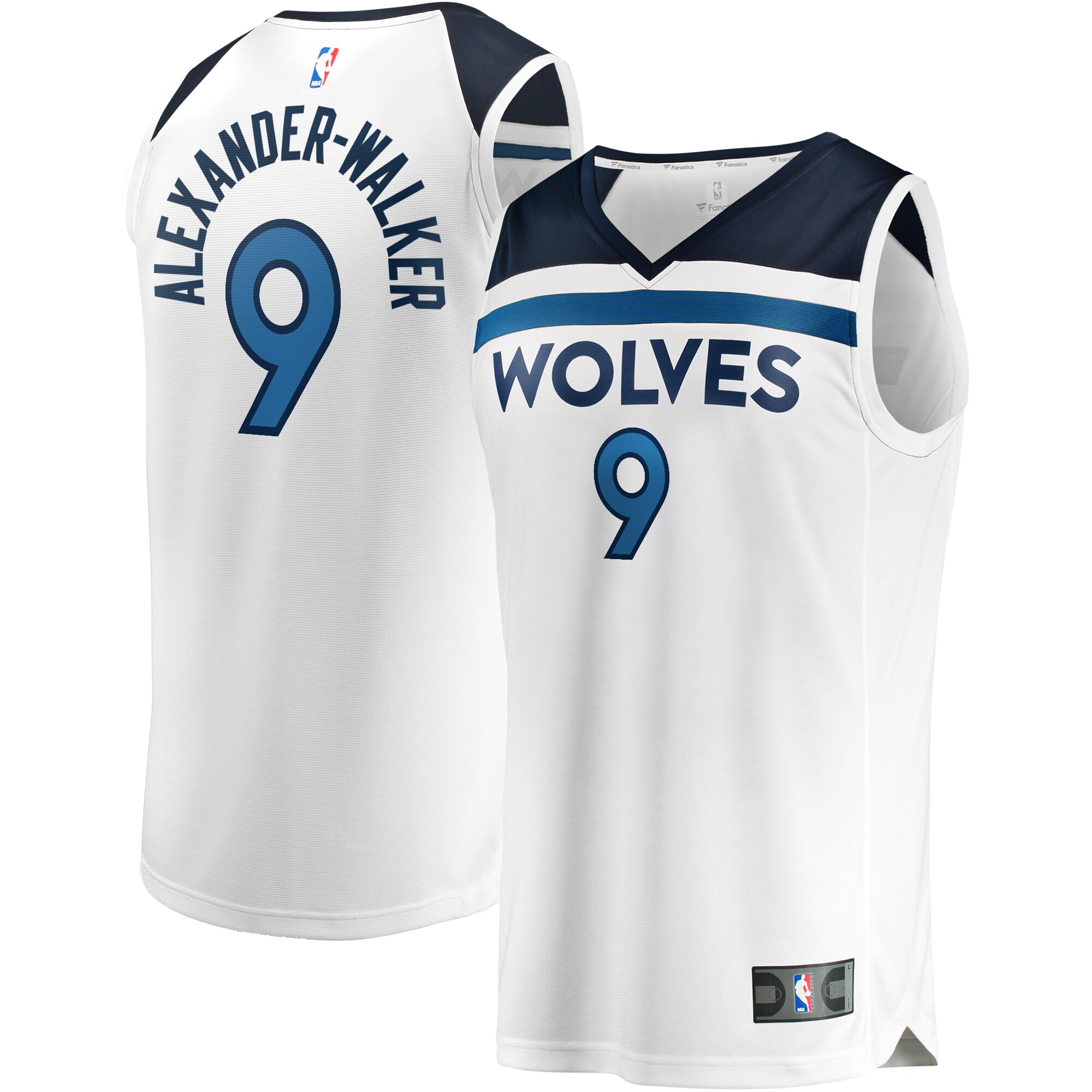 Nickeil Alexander-walker Minnesota Timberwolves Fanatics Fast Break Replica Player Jersey - Association Edition - White