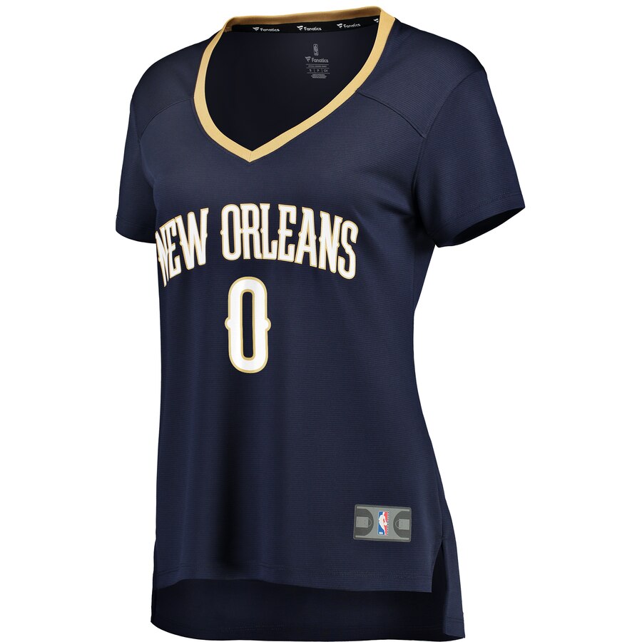 Alternative view of Nickeil Alexander-walker New Orleans Pelicans Fanatics Branded Women's Fast Break Replica Jersey Navy - Icon Edition