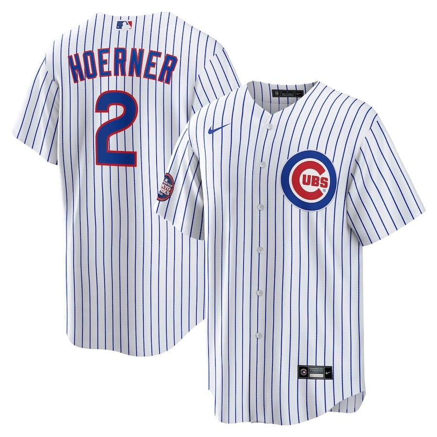 Nico Hoerner 2 Chicago Cubs 2025 MLB World Tour: Tokyo Series Home Player Men Jersey - White