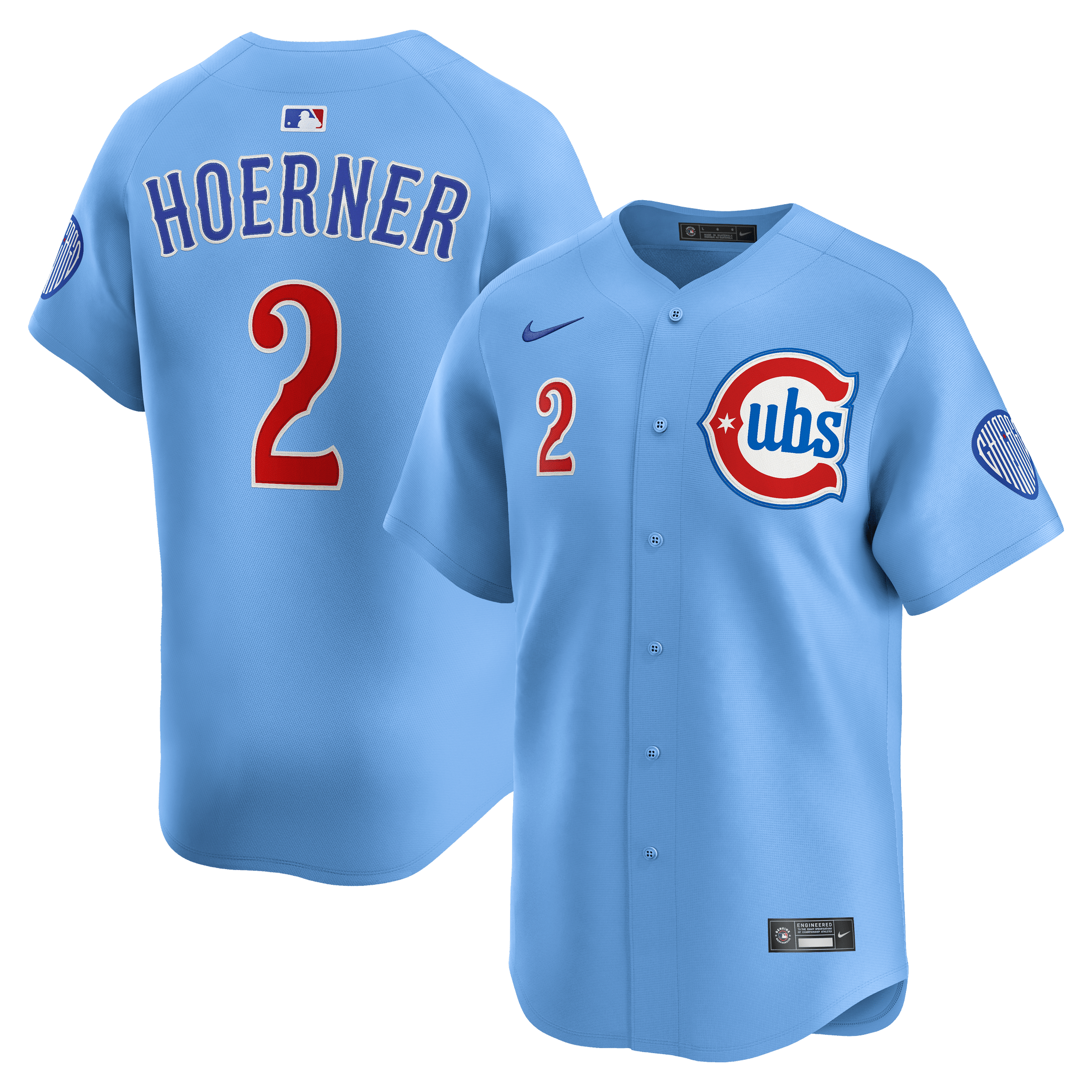 Nico Hoerner 2 Chicago Cubs Limited Alternate 2 Men Jersey - Baby Blue
