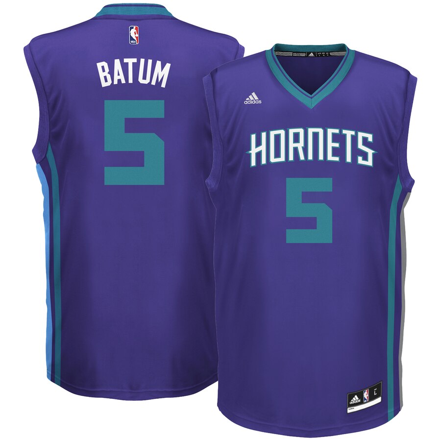 Nicolas Batum Charlotte Hornets Adidas Nba Replica Jersey - Purple