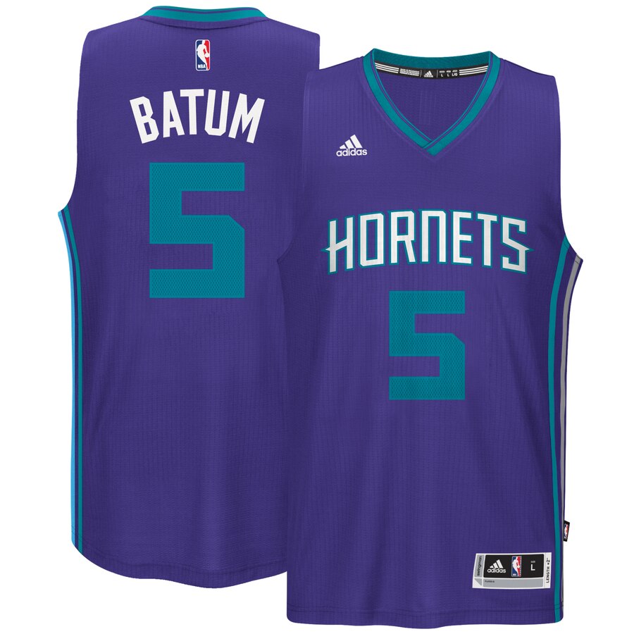Nicolas Batum Charlotte Hornets Adidas Road Swingman Jersey - Purple