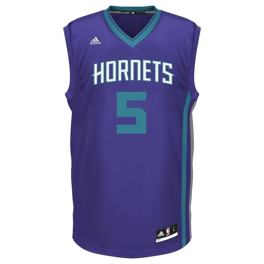 Alternative view of Nicolas Batum Charlotte Hornets Jersey - Purple - JS748 
