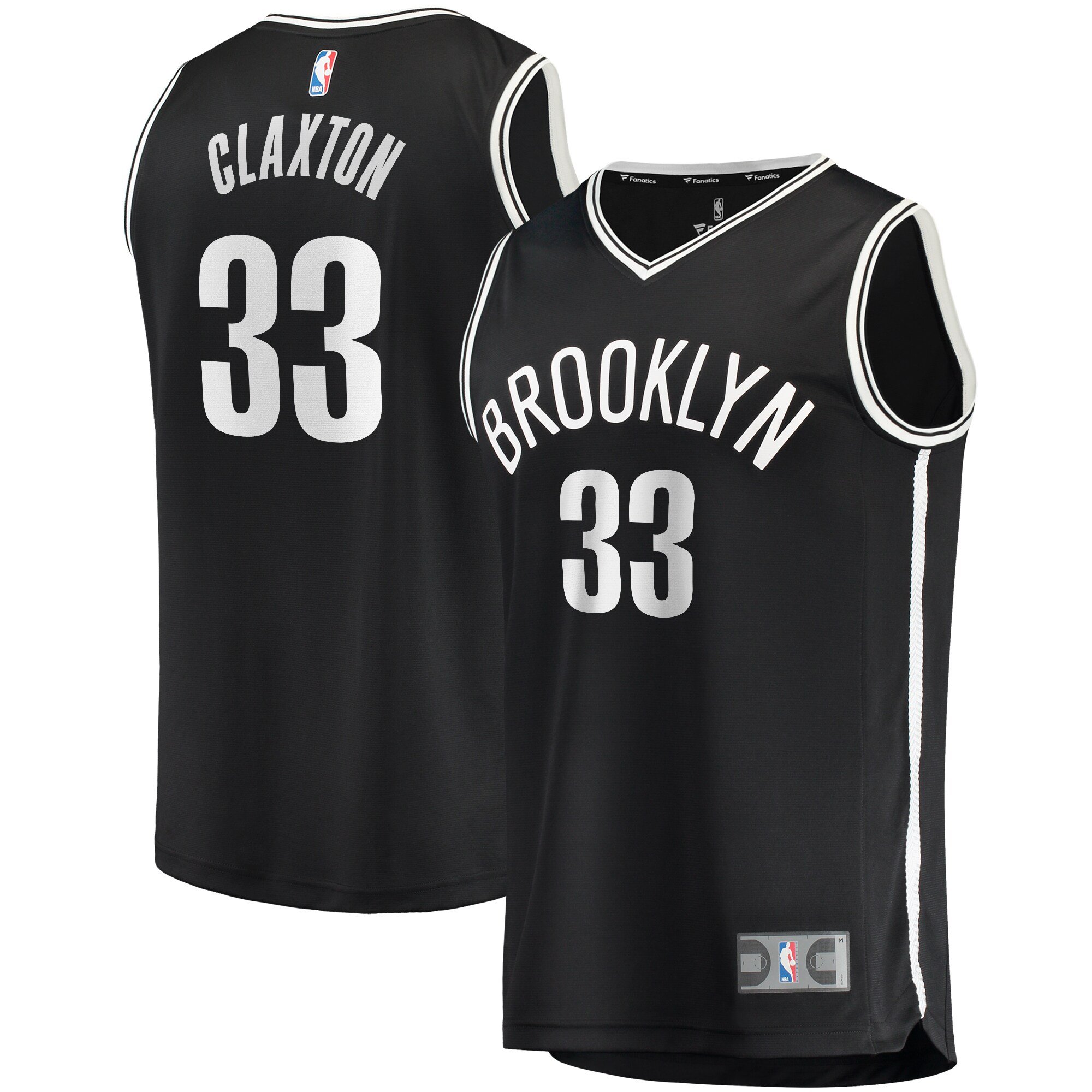 Alternative view of Nicolas Claxton Brooklyn Nets Fanatics Branded Fast Break Player Jersey - Icon Edition - Black