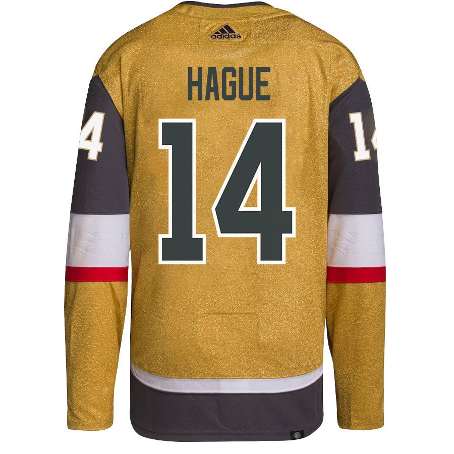 Alternative view of Nicolas Hague 14 Vegas Golden Knights Stanley Cup 2023 Final Patch Home Breakaway Men Jersey - Gold - JS130 