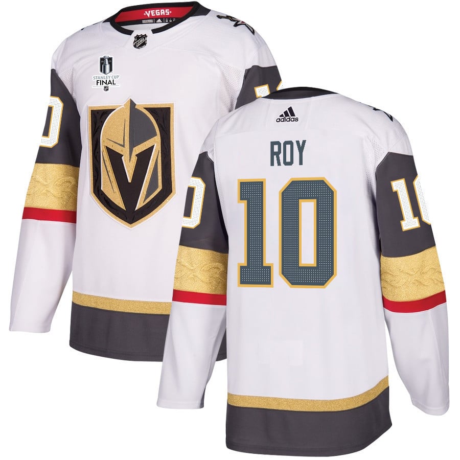 Nicolas Roy 10 Vegas Golden Knights Stanley Cup 2023 Final Patch Away Breakaway Men Jersey - White - JS378 
