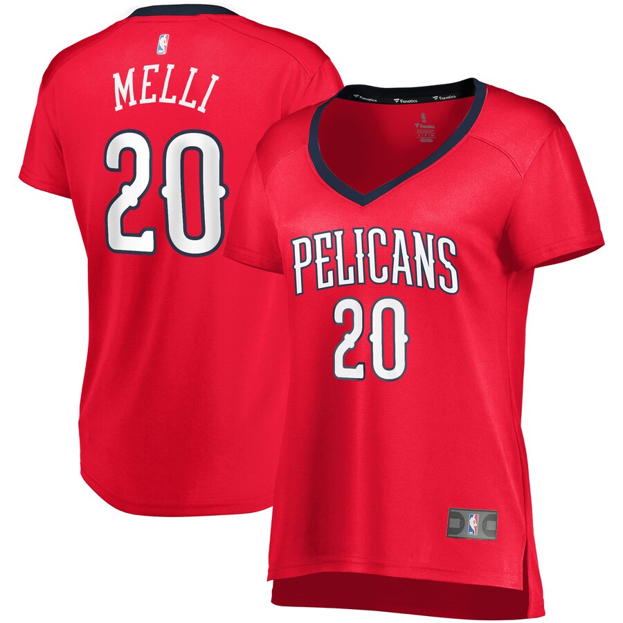 Nicolo Melli New Orleans Pelicans Fanatics Branded Women's Fast Break Replica Jersey Red - Statement Edition