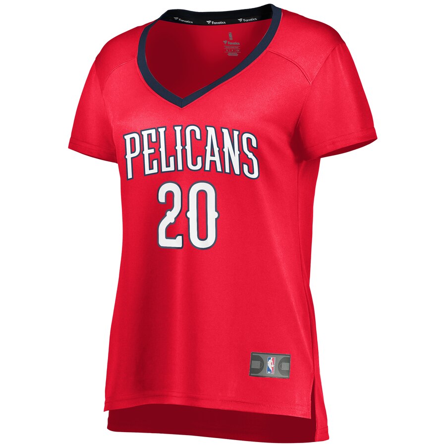Alternative view of Nicolo Melli New Orleans Pelicans Fanatics Branded Women's Fast Break Replica Jersey Red - Statement Edition