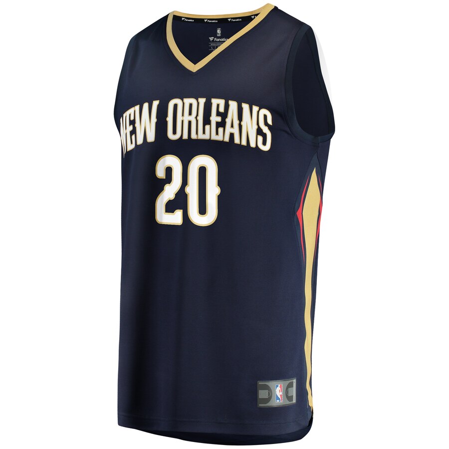 Alternative view of Nicolo Melli New Orleans Pelicans Fanatics Branded Youth Fast Break Replica Jersey - Icon Edition - Navy